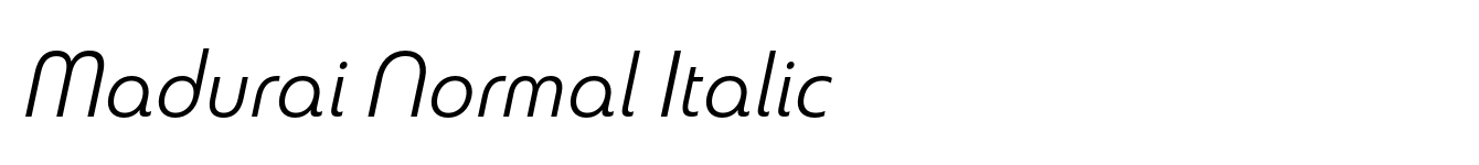 Madurai Normal Italic